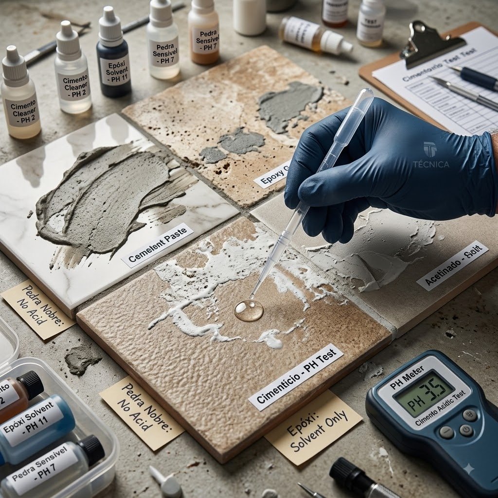 Mapeamento de materiais e tipos de insumo para limpeza de rejunte em Jaú